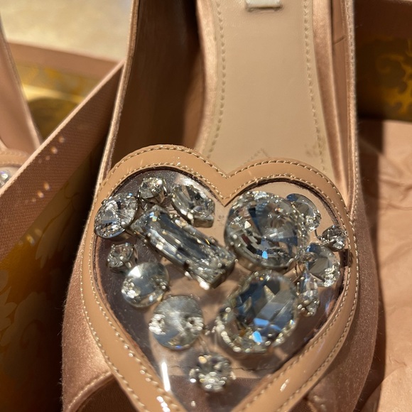 MIU MUI SATIN WITH HEARTS OF CRYSTAL “CINDERELLA” SHOES!! NWT - Picture 13 of 14
